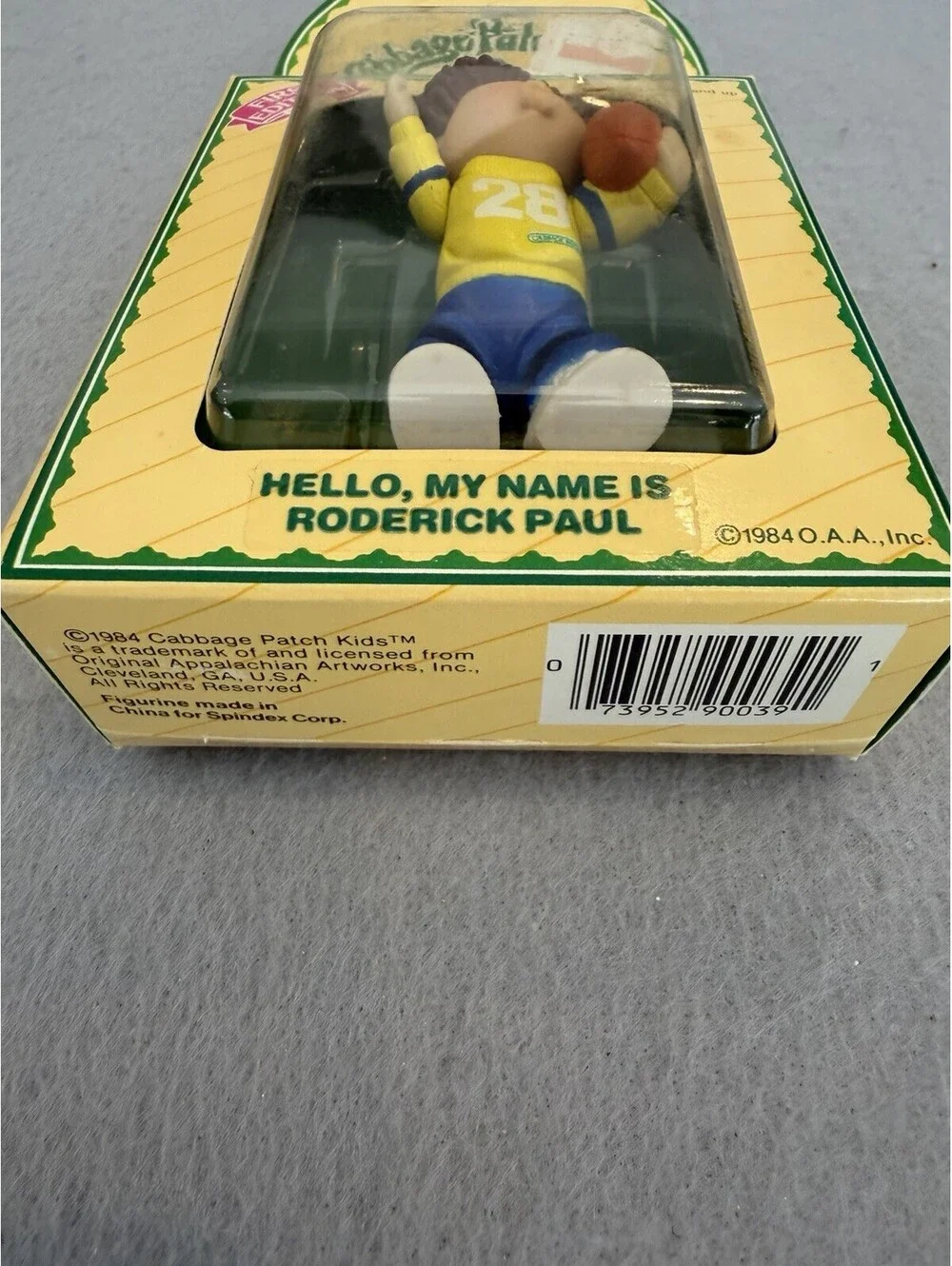 Vtg 1984 Cabbage Patch Poseable Figure 1st Edition Roderick Paul W/Football NIB